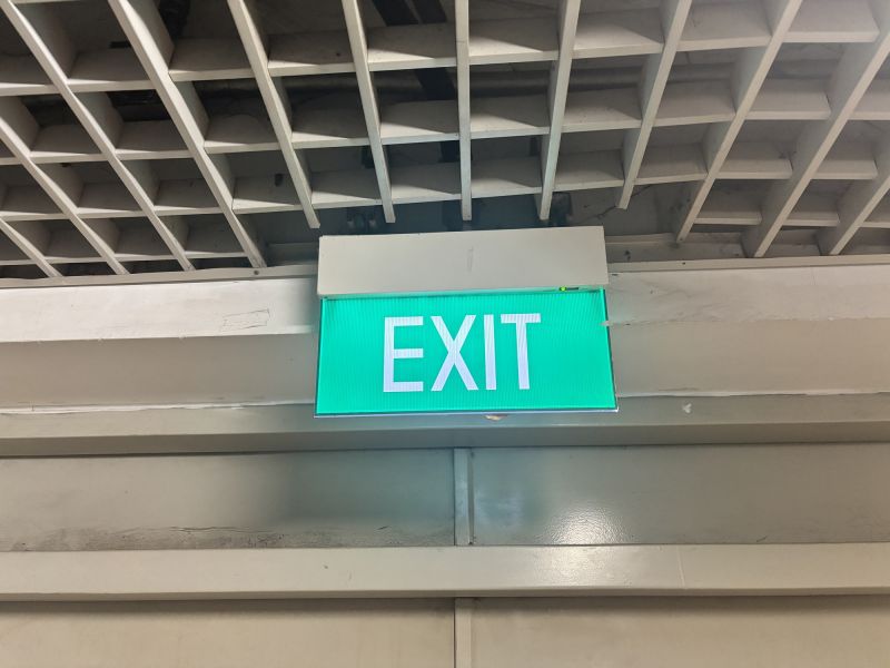 Completed Exit Sign Installation